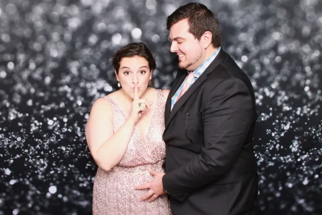 Black Sparkle photo booth backdrop