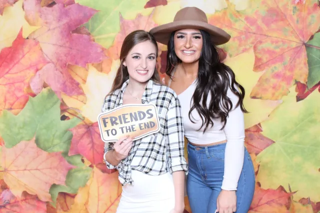 Fall Leaves photo booth backdrop