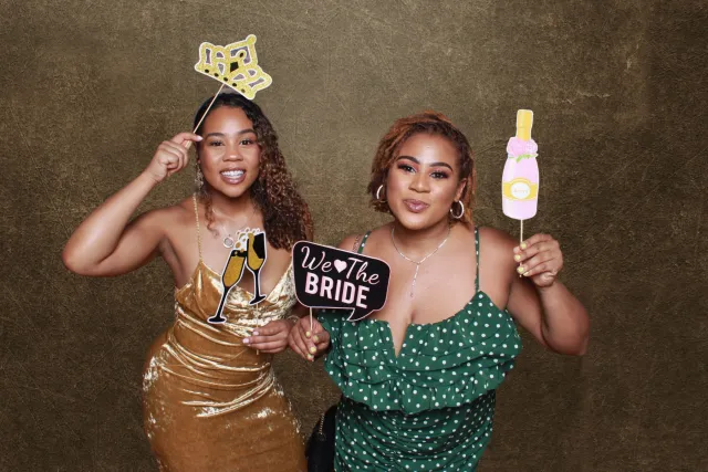 Leather photo booth backdrop