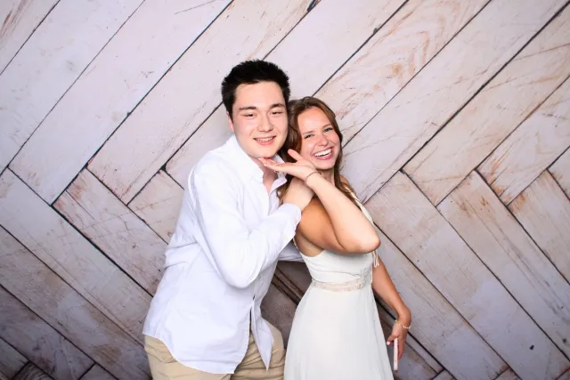 Patterned Wood photo booth backdrop