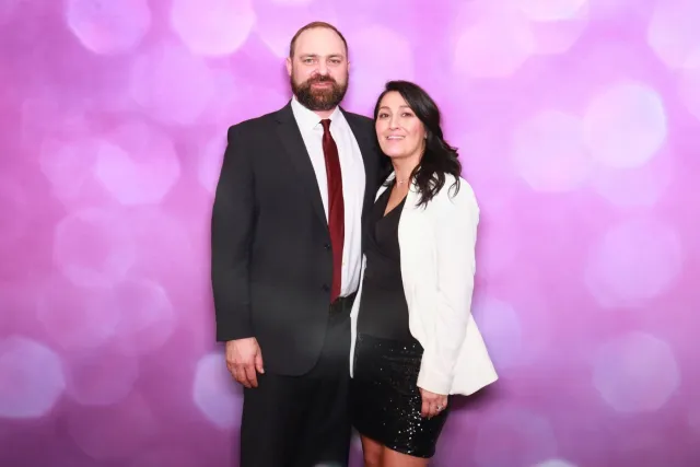 Purple Shimmer photo booth backdrop