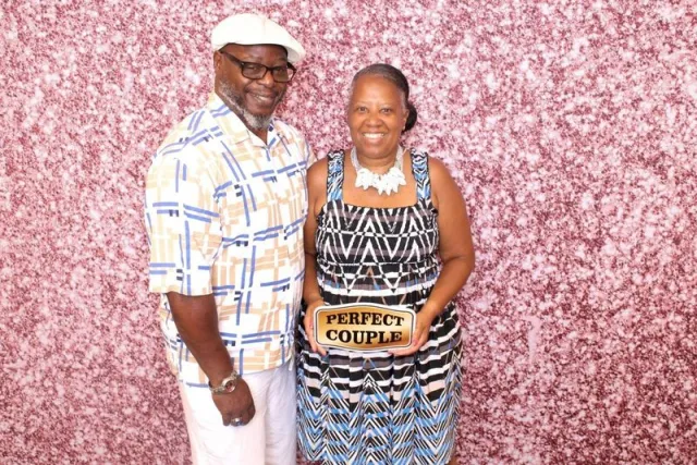 Rose Gold photo booth backdrop