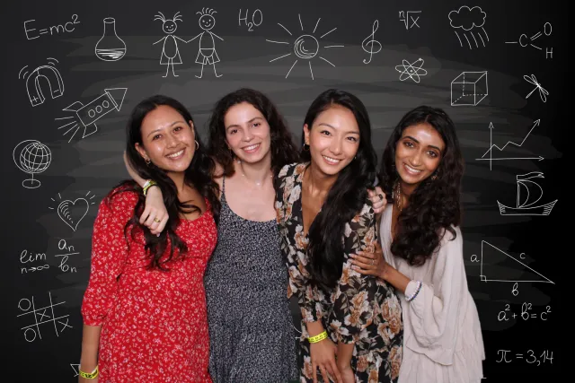 Chalkboard photo booth backdrop