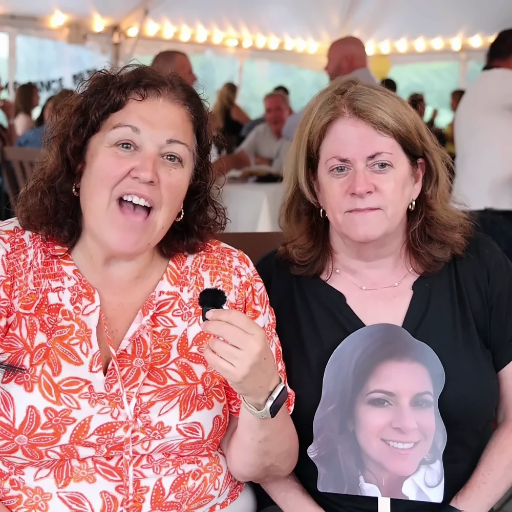 Friends recording a Confessional Booth message together