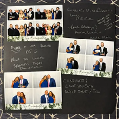 Guest scrapbook assembled on site at event